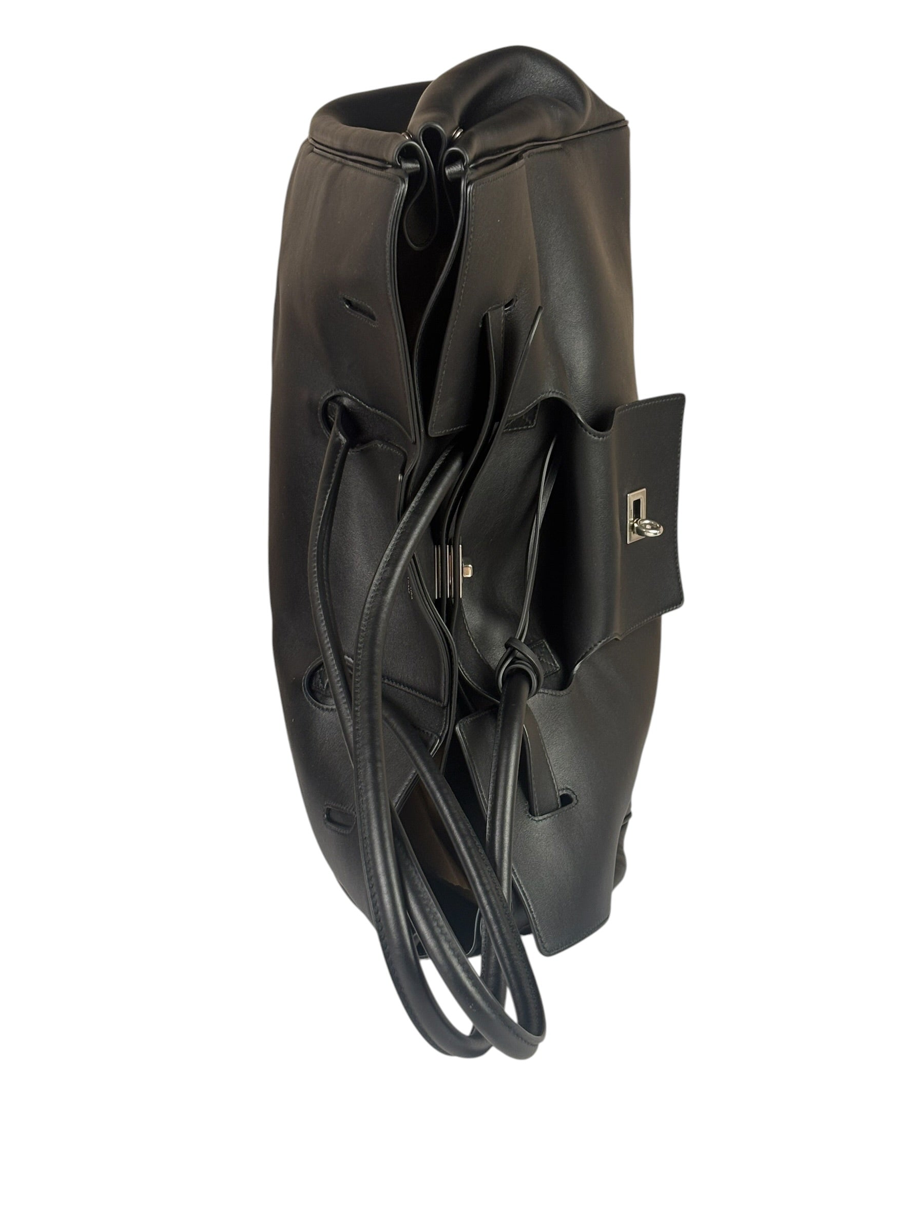 Balenciaga Black Leather Bel Air Carry Carry All Large Tote