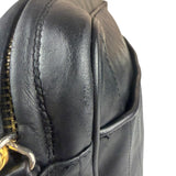 Chanel Vintage Black Leather Mademoiselle Vertical Quilted Shoulder Bag 1990's