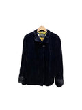 Vintage Ac Bang Navy Sheared Mink Fur Coat