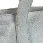 Burberry White Pebbled Leather Shoulder Bag