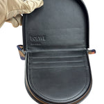 Loewe Anagram Black Leather Heel Crossbody Pochette