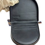 Loewe Anagram Black Leather Heel Crossbody Pochette