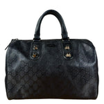 Gucci GG Black Leather Joy Boston Imprime Hand Bag