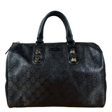 Gucci GG Black Leather Joy Boston Imprime Hand Bag