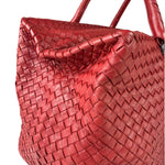 Bottega Veneta Red Intrecciato Montaigne Bag