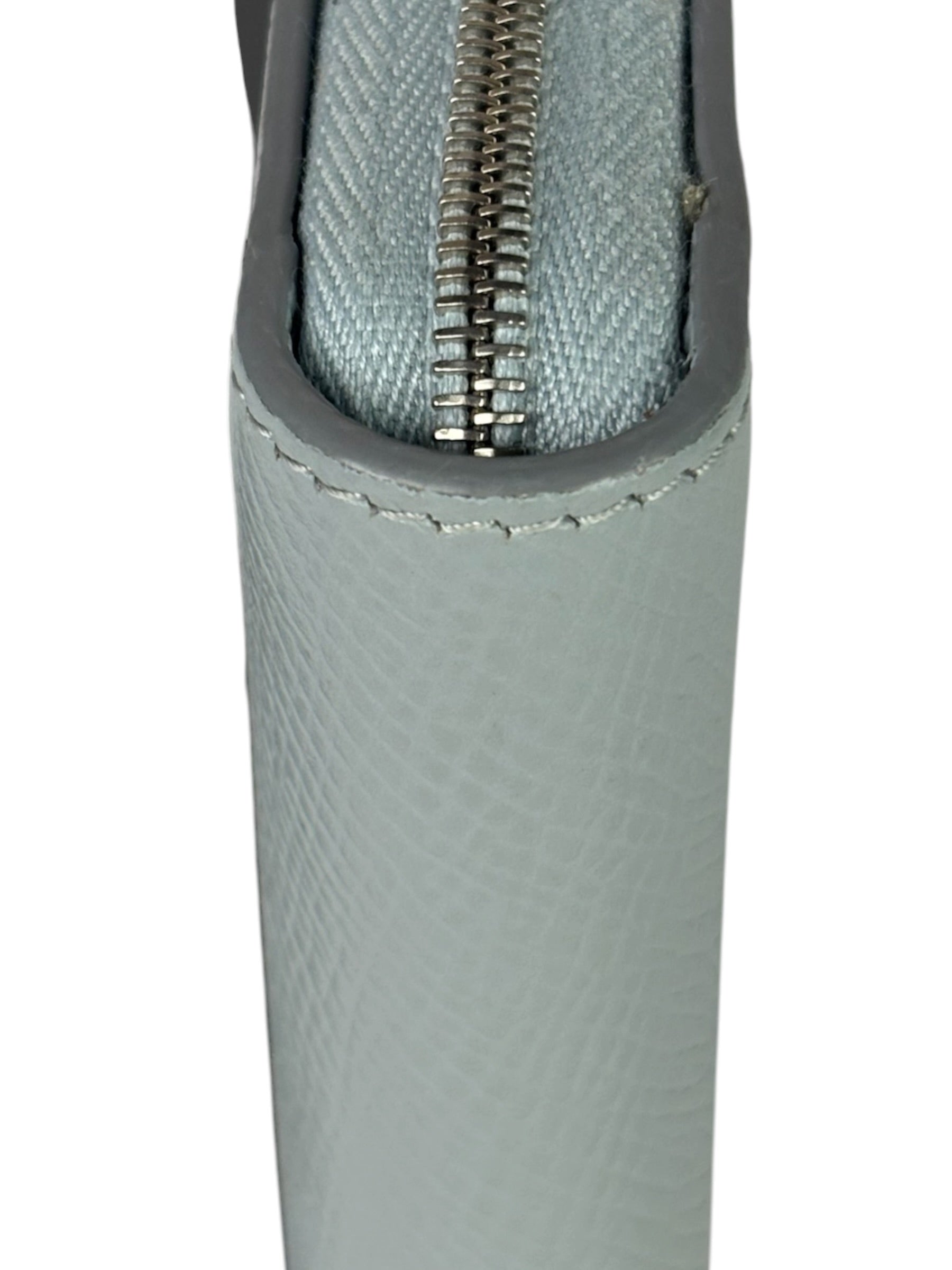 Celine Grey Leather Long Zip Around Wallet