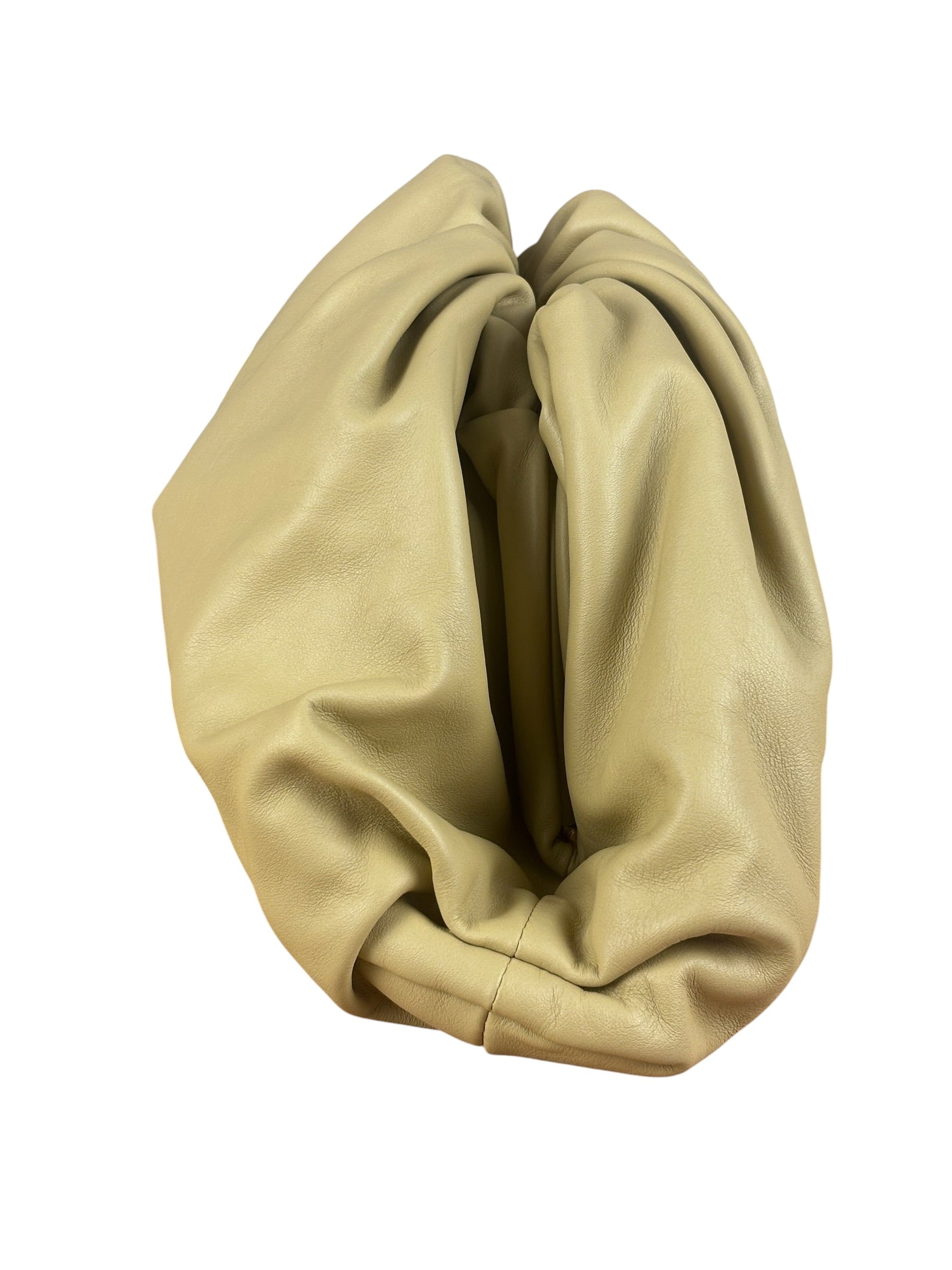 Bottega Veneta Beige Leather Pouch Clutch
