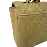 Chanel Vintage Beige Clair Quilted Leather Classic Flap Bag 2004
