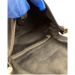 Fendi Black Leather Trim Baguette