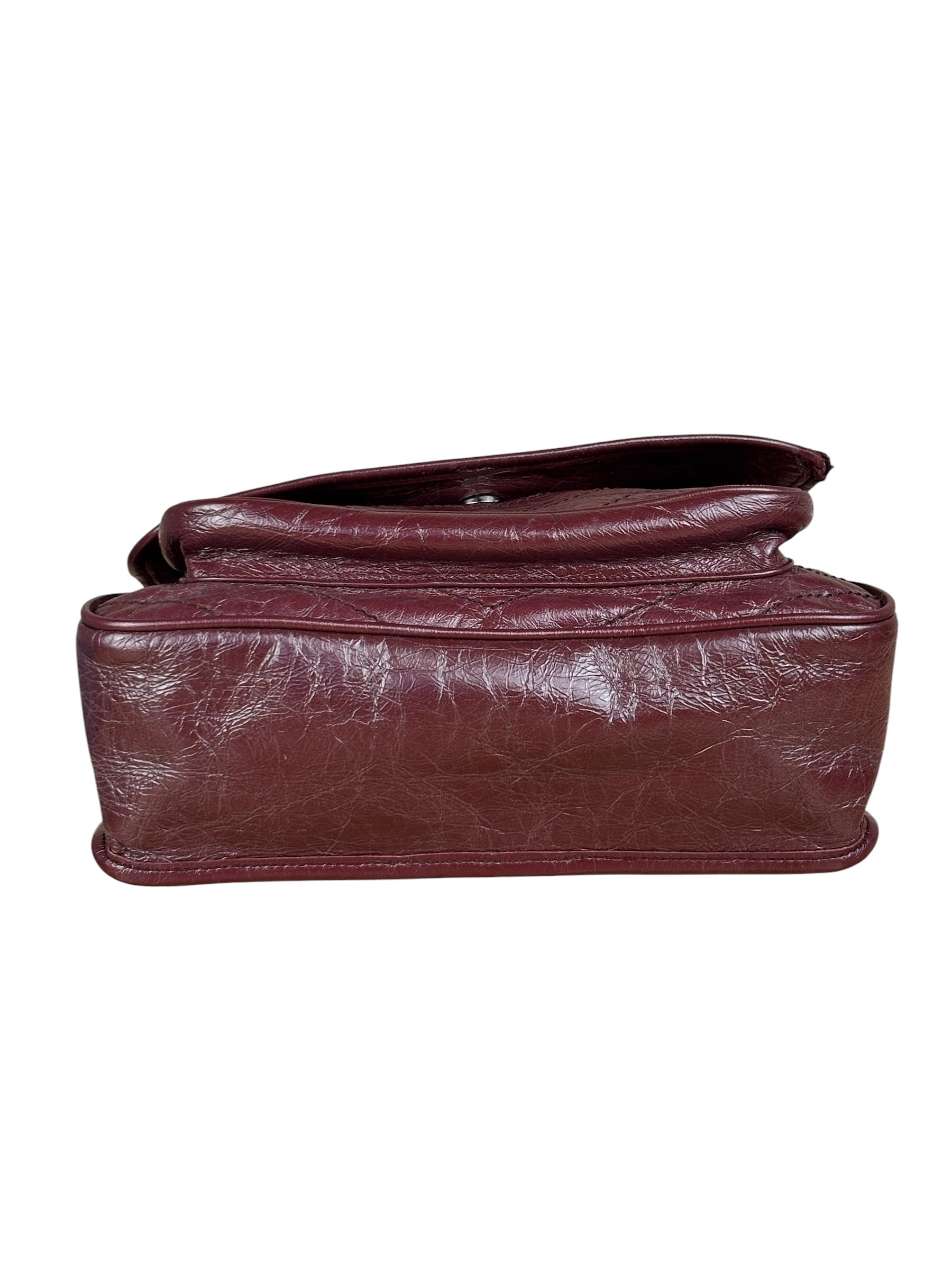 YSL Maroon Leather M Niki Shoulder Bag