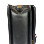 Chanel Black Chevron Leather Boy Medium Flap Bag 2017