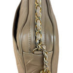 Chanel Tan Beige Chevron Leather Camera Case
