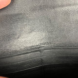 Balenciaga Black Leather Flap Wallet on Chain Bag