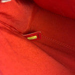 Chanel Red CC Quilted Crumpled Calfskin Flap Bag 2018