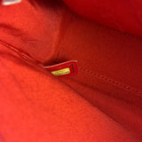 Chanel Red CC Quilted Crumpled Calfskin Flap Bag 2018