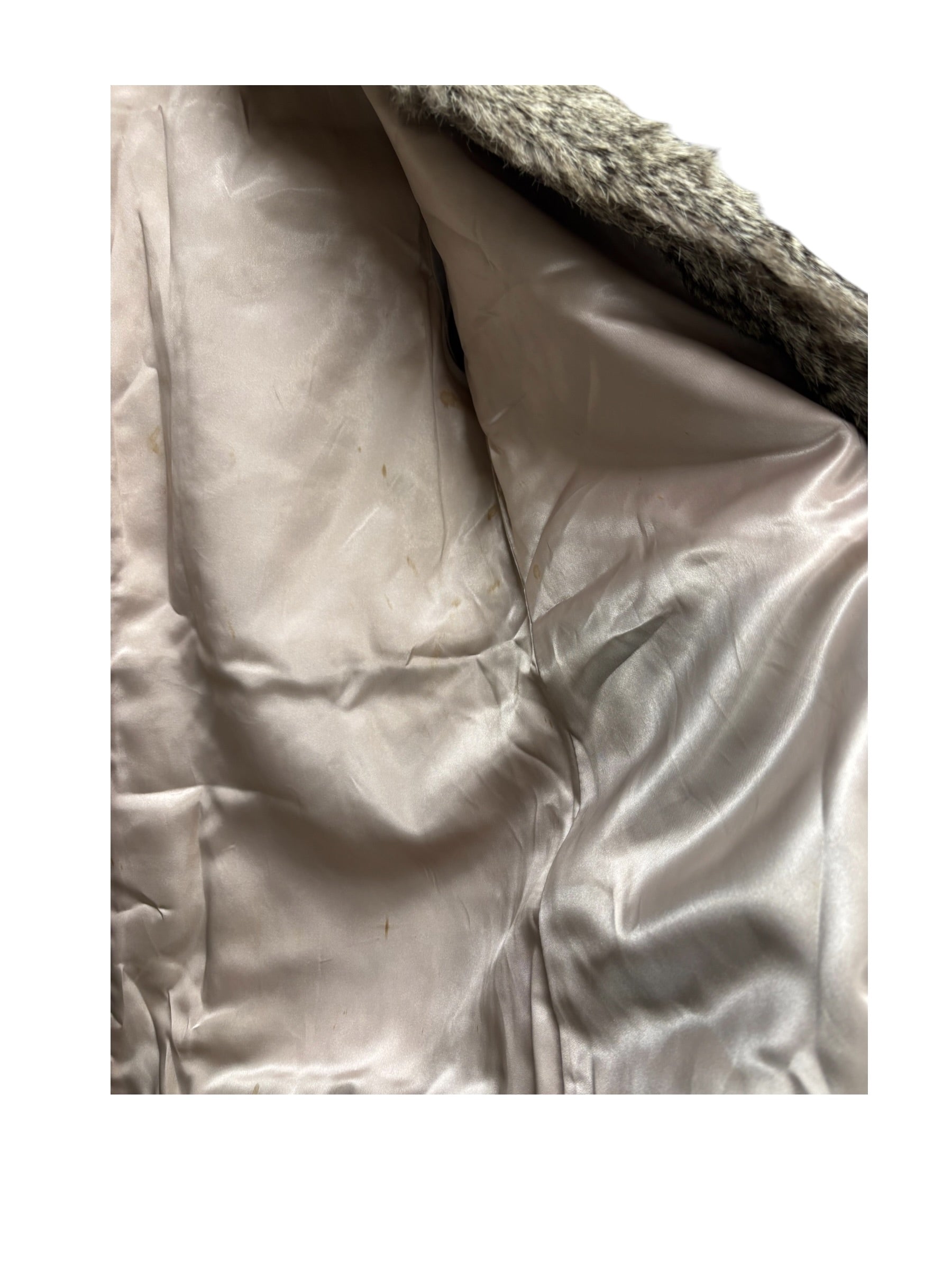 Vintage Grey Fox Fur Coat