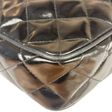 Chanel Black Quilted Patent Leather Camera Bag 1989