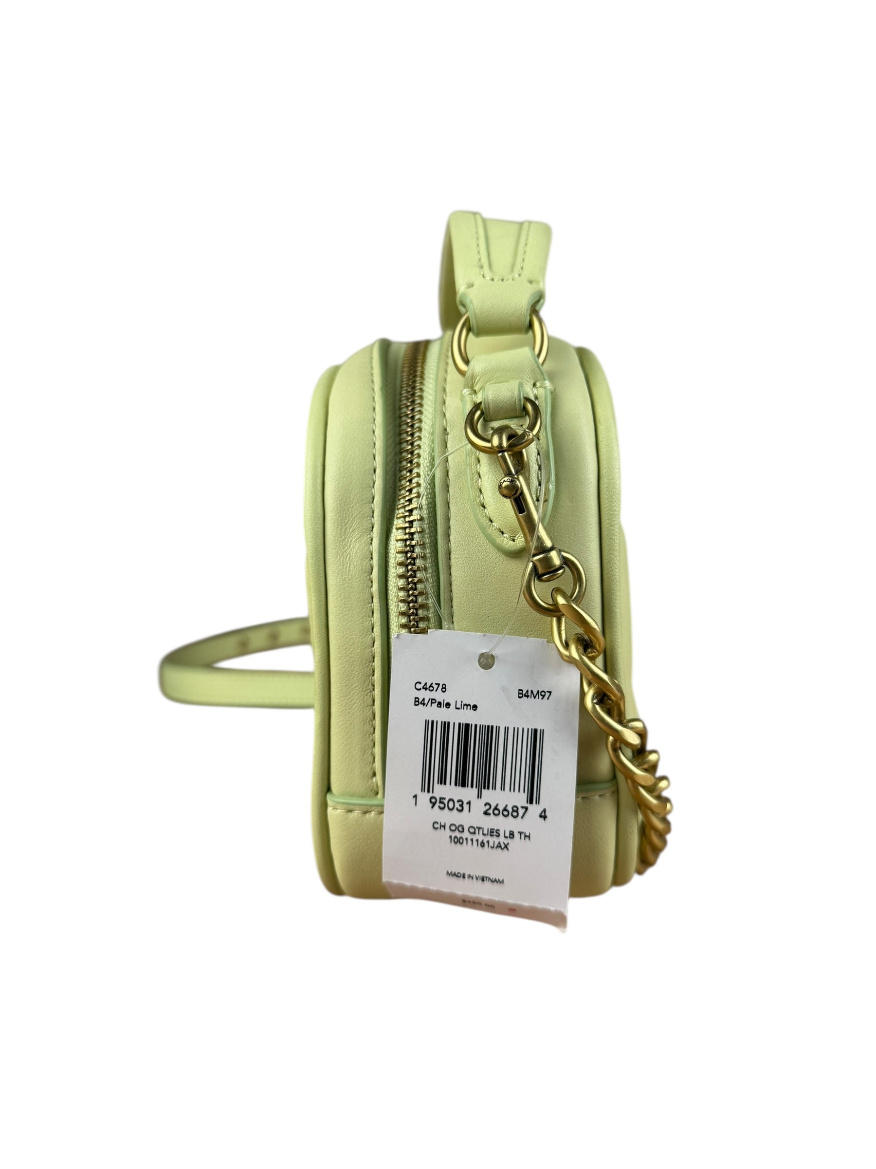 Coach Lime Nappa Leather Top Handle Bag