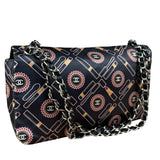 Chanel Lipstick Black Satin Single Flap Bag 2005