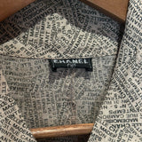 Chanel Newspaper Print Button Up Dress