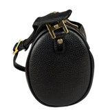 MCM Vintage Black Pebbled Leather Bowler Pochette