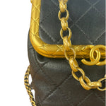 Chanel Black Quilted Leather Kiss-Lock My Crush Micro Bag 2020