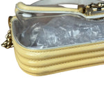 Chanel Yellow Clear PVC Classic Chain Flap Bag 2012