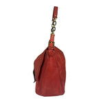 Fendi Red Leather Mamma Baguette Shoulder Bag