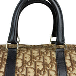 Christian Dior Brown Leather Trotter Boston Handbag