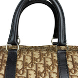 Christian Dior Brown Leather Trotter Boston Handbag