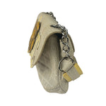 Chanel Woven Leather Trim Camellia No.5 Small Flap Bag 2005