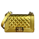 Chanel Gold Metallic CC Boy Bag 2014