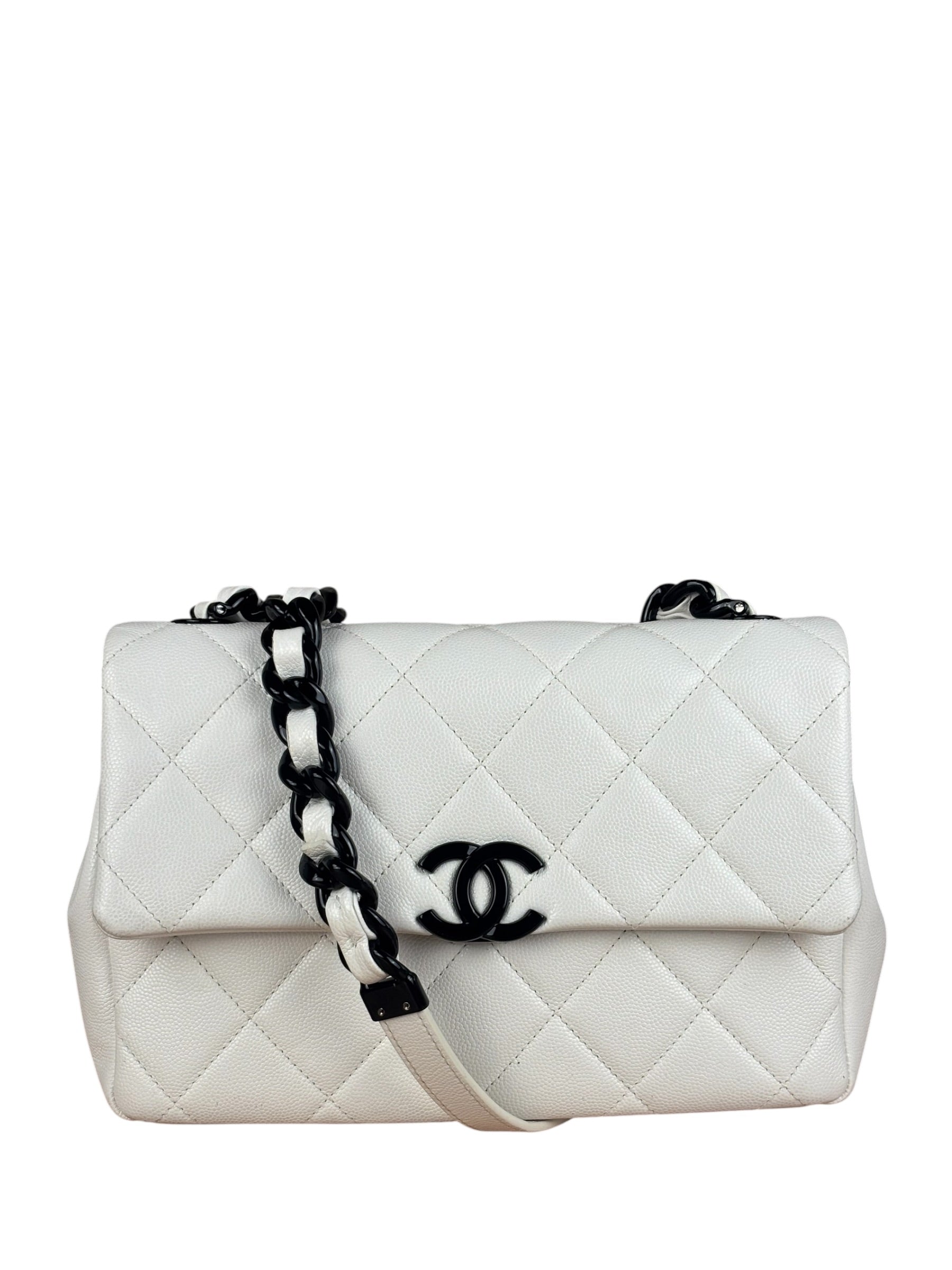 Chanel White Leather My Everything Flap Shoulder Bag 2020