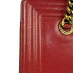 Chanel Red Leather Large Jetsetter Boy 2Way Handbag 2011