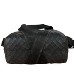 Bottega Veneta Black Rubber Intrecciato Messenger Bag