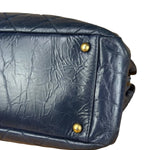 Chanel Blue Aged Quilted 2.55 Leather Chain Tote 2011