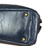 Chanel Blue Aged Quilted 2.55 Leather Chain Tote 2011