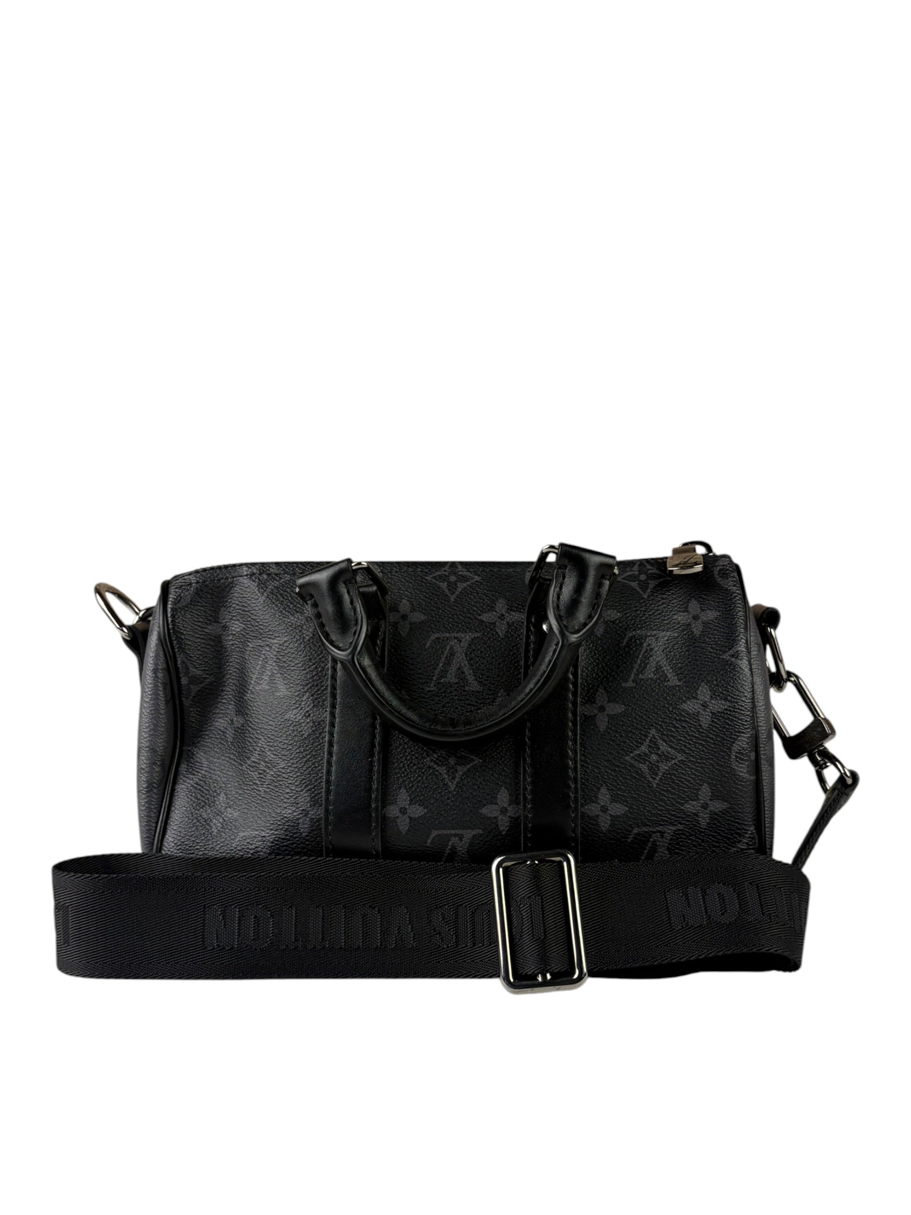 Louis Vuitton Grey Monogram Keepall Bandoulière 25