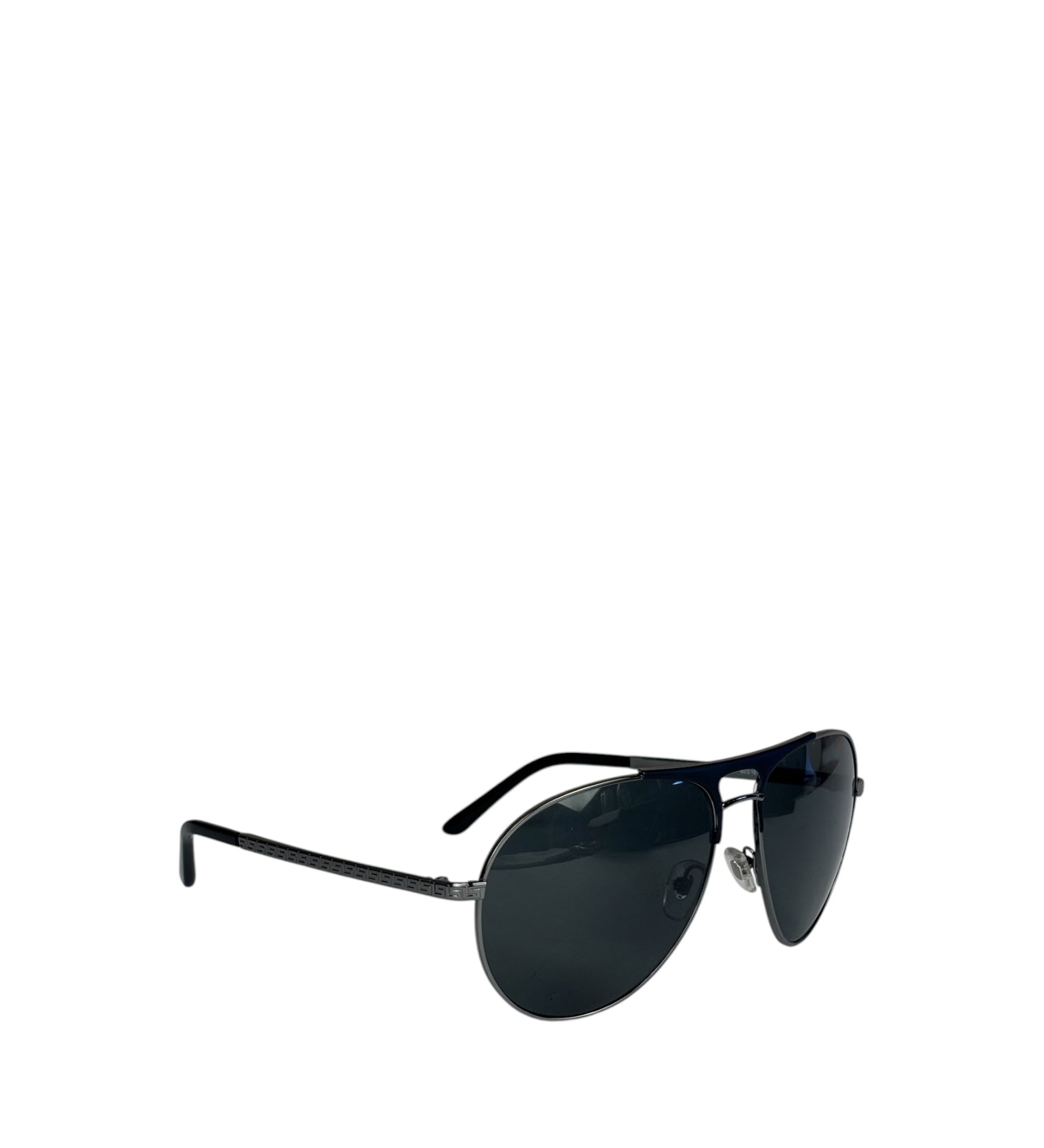 Versace Pilot 2164 Black-Silver Tone Sunglasses