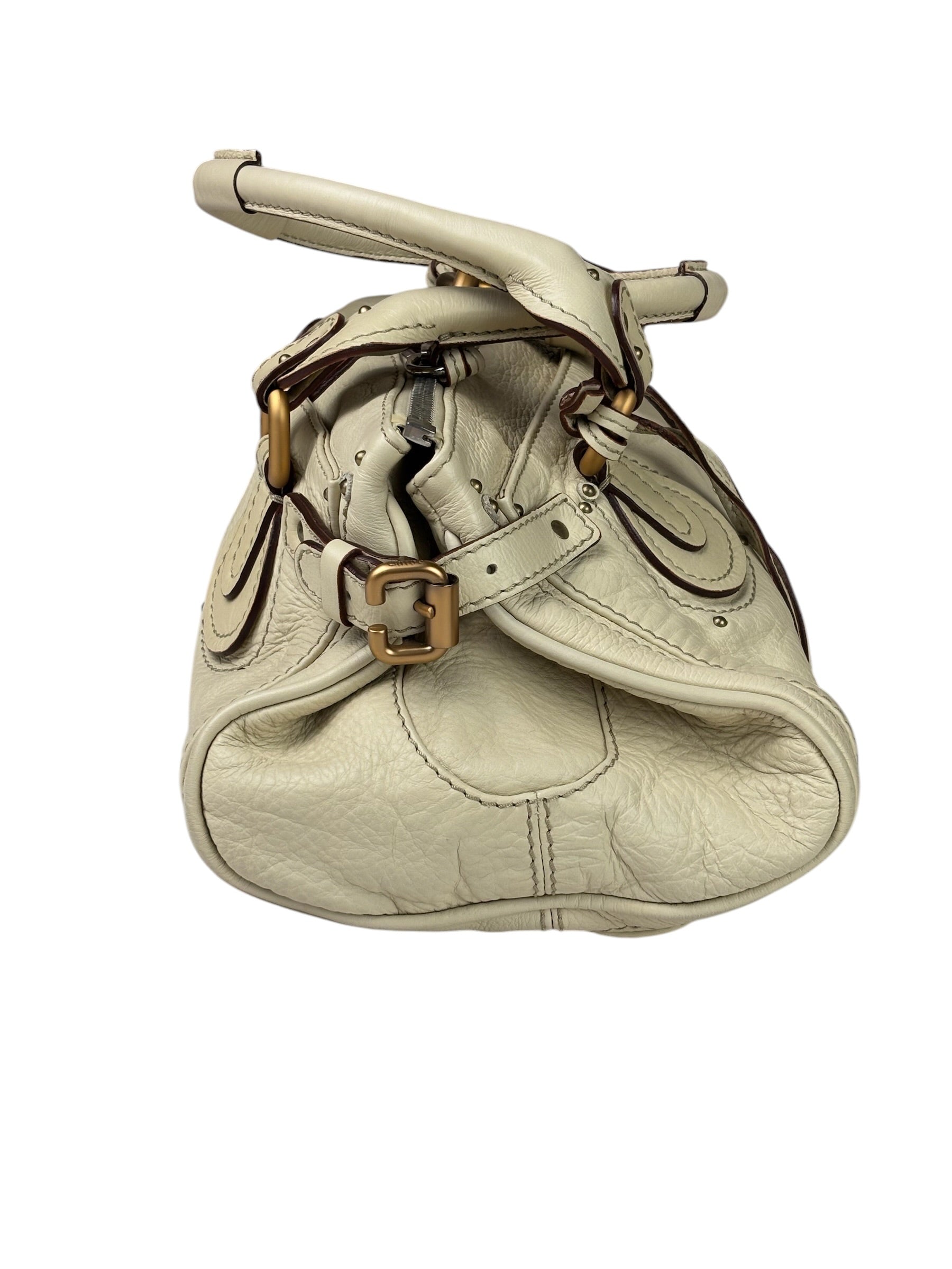 Chloe Beige Leather Paddington Shoulder Bag