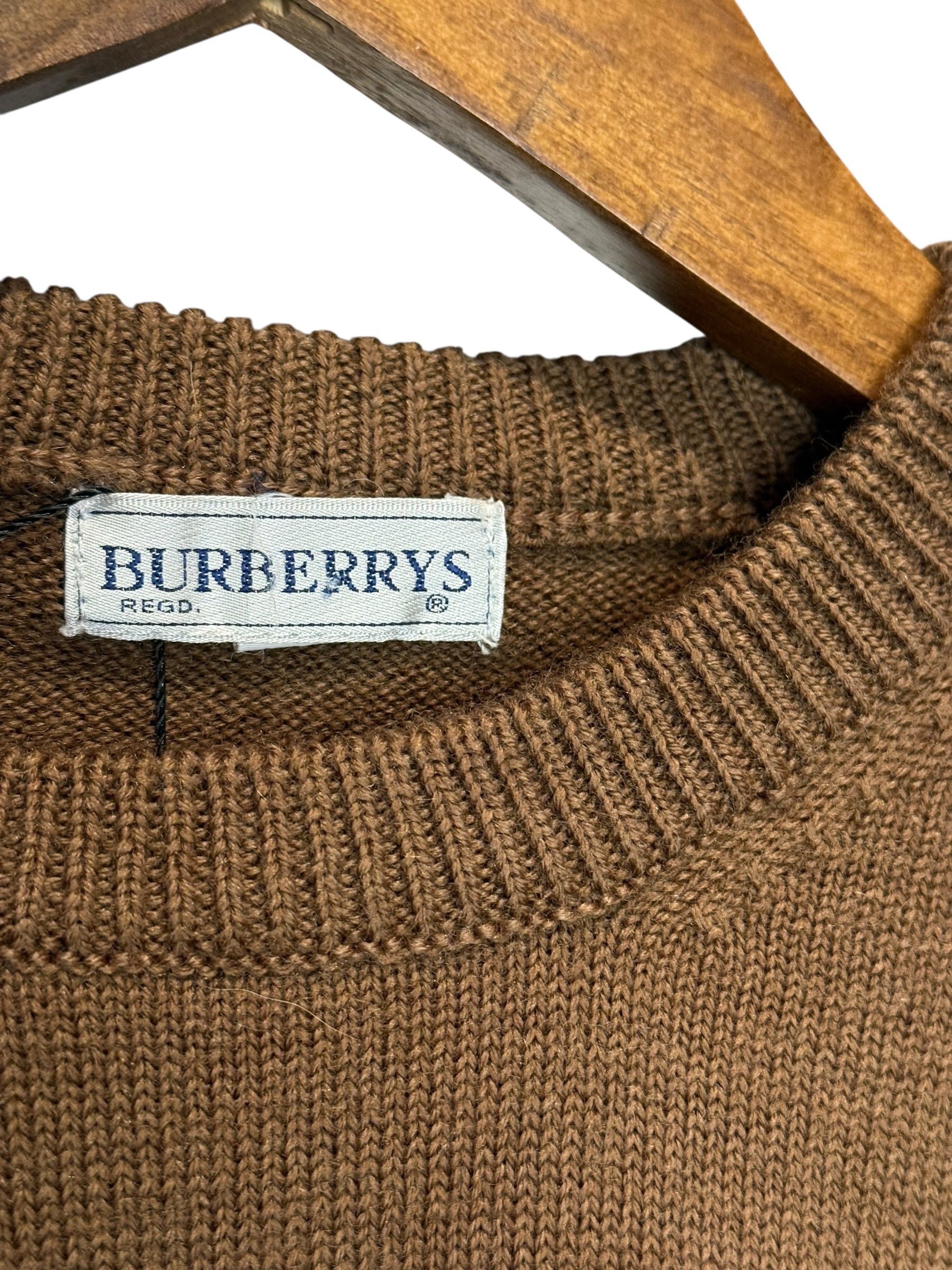 Burberry Brown Floral Wool Sweater