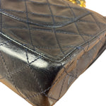 Chanel Dark Navy Quilted Leather Two-Toned CC Double Flap Bag '86-'88