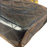 Chanel Dark Navy Quilted Leather Two-Toned CC Double Flap Bag '86-'88