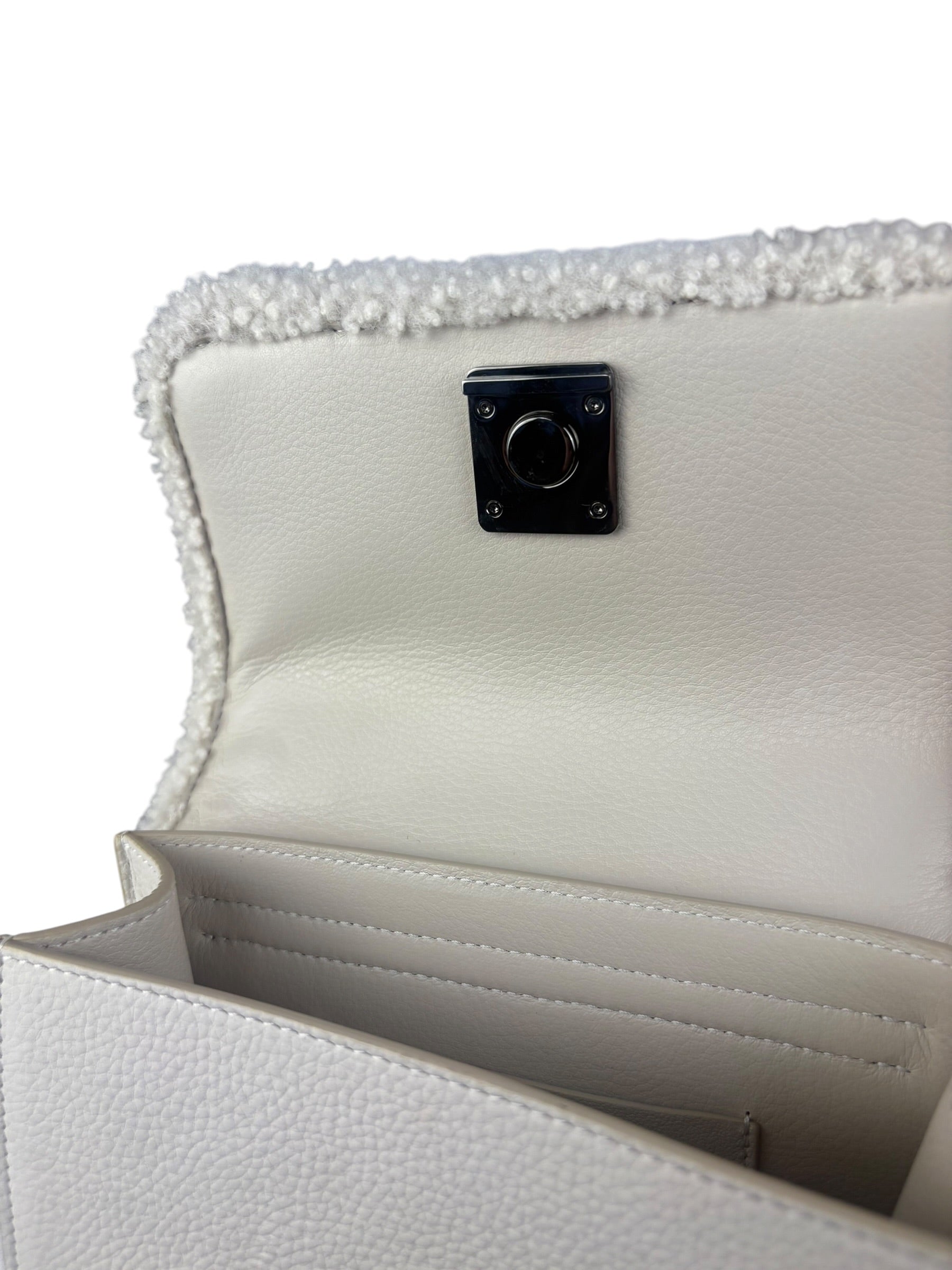 Brunello Cucinelli White Shearling Bag