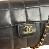 Chanel Black Lambskin Mini Chocolate Bar Flap Bag 2005