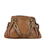 Chloe Caramel Tan Leather Paraty Medium Two-Way Bag