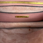 Miu Miu Pink Leather Madras Crystal Embellished Shoulder Bag