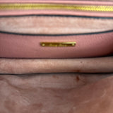 Miu Miu Pink Leather Madras Crystal Embellished Shoulder Bag