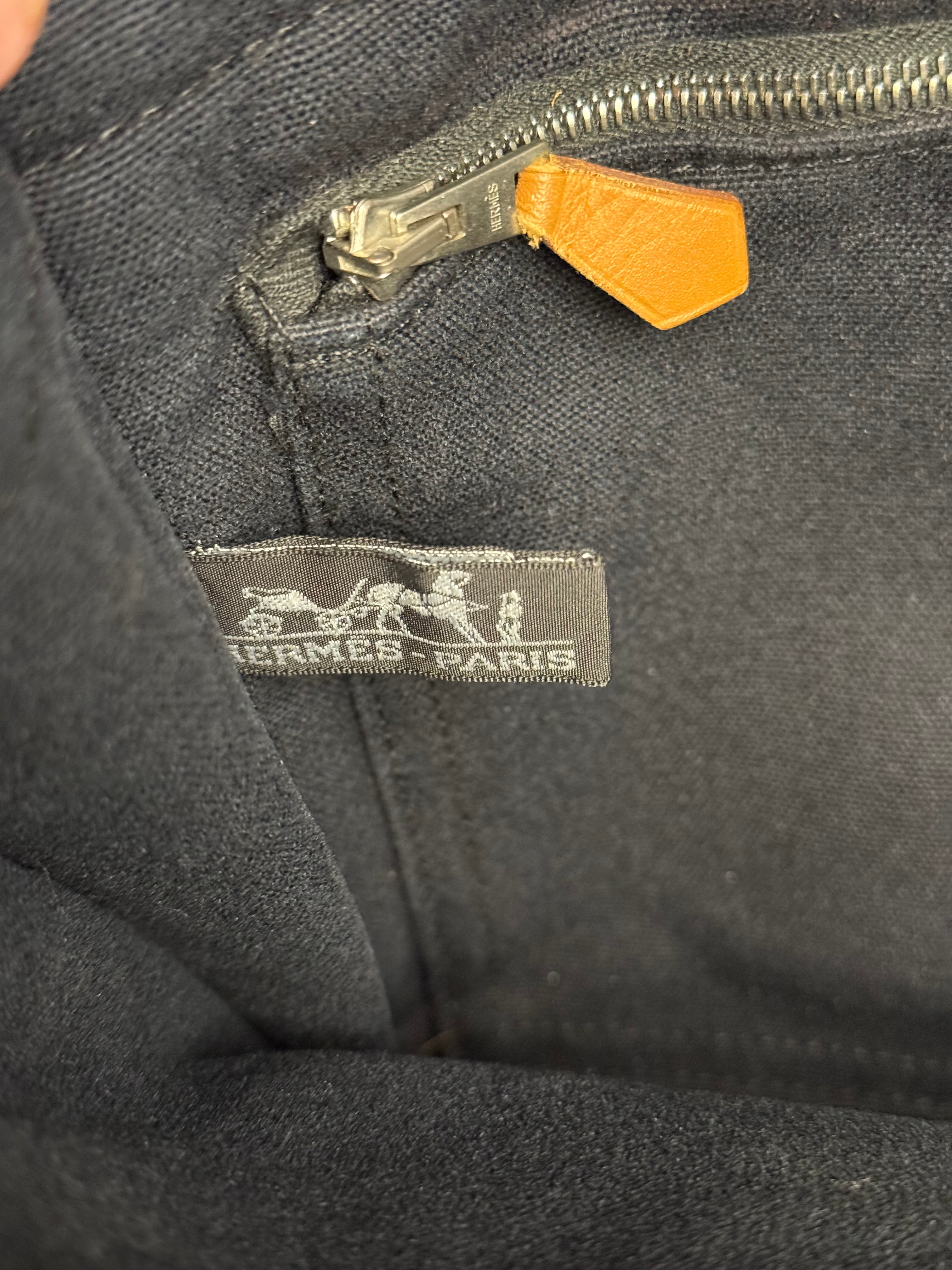 Hermes Black Fourre Tout Canvas Tote