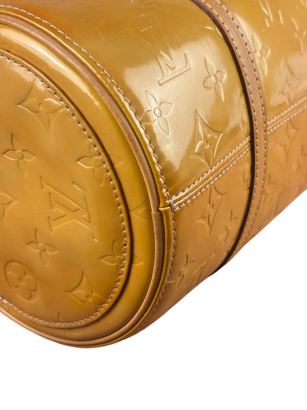 Louis Vuitton Yellow Vernis Bedford Handbag